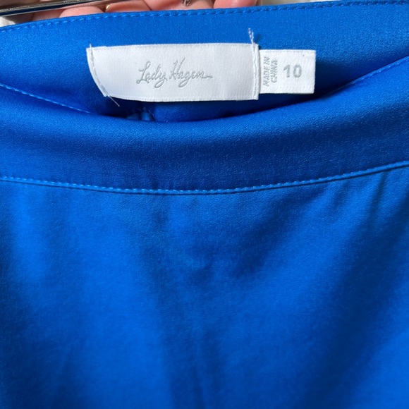 Lady Hagen Golf Skort Size 10 Blue White Skirt Pickleball Tennis Pockets Preppy - Picture 3 of 9